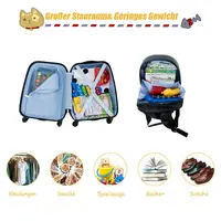 Ensemble de bagages pour enfants 2 pièces : sac à dos de 12 pouces et valise à roulettes de 16 pouces 6