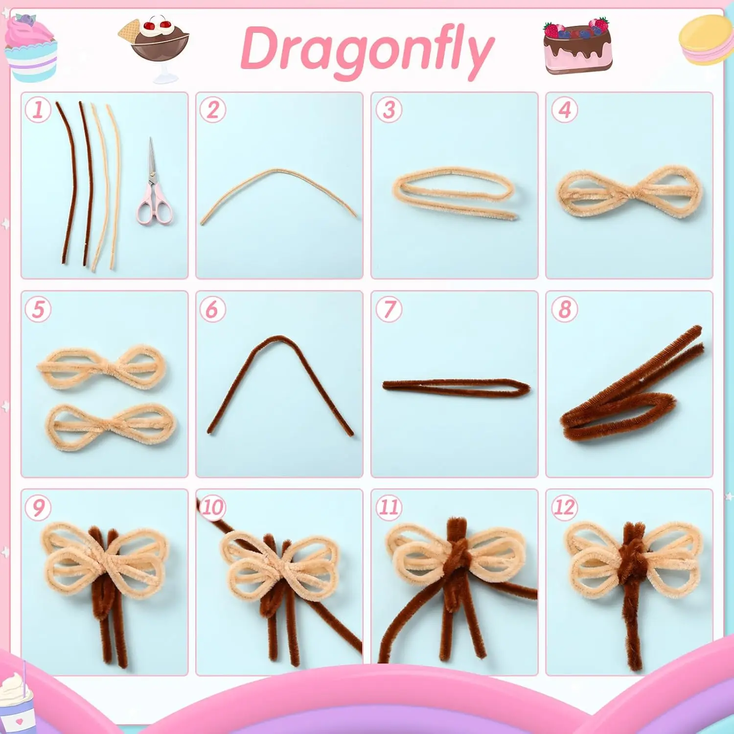 500 Pcs Pipe Cleaners Chenille Stems Pipe Cleaners Craft Bulk Fuzzy Sticks For Creative School Projects DIY Crafts Decorations chenille pipe cleaners chenille craft supplies
