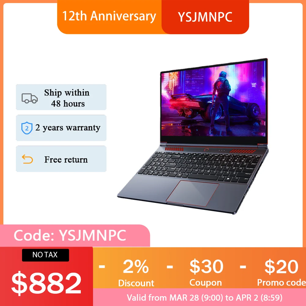 Новинка 2021 игровой ноутбук с диагональю 15 6 дюйма Intel Core i9-8950Hk GTX1650 4G ультрабук Win10/11