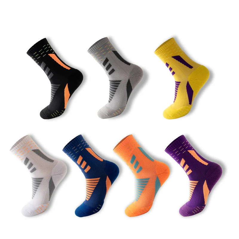 

2023 New heel X non-slip soccer socks Men wome non-slip football basketball sports grip socks 38-45 calcetines hombre futbol
