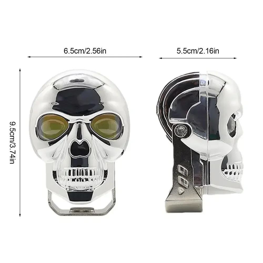Motorcycle Skull Fog Light LED Skull Shape Waterproof Headlight Motorcycle High Low Beam Auxiliary Light Motorcycle Accessories