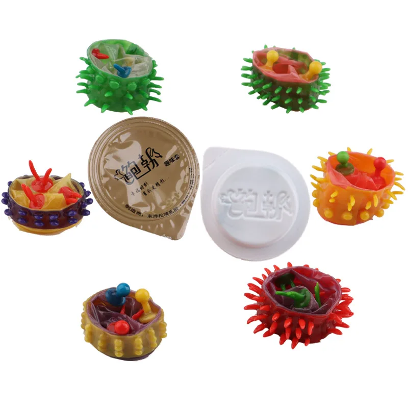 Condoms sex toys 3PCS Men Condoms Spikes Female G-spot Vaginal Stimulation Sensation Condoms Penis Sleeve Sex Toys For Men