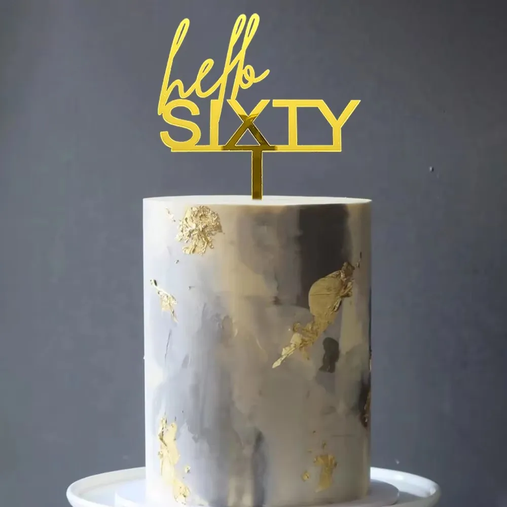 Cake Topper New Gold 30 50 Years Old Happy Birthday Cake Toppers Acrylic for 30th 50th Party Decorations Party Decorations Birthday Party Supplies Cake Decorations