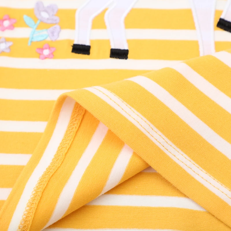 Yellow Summer Kids Clothes for Baby Girls T Shirts Cartoon Rainbow Unicorn Children's Clothing Cotton Tops Tees