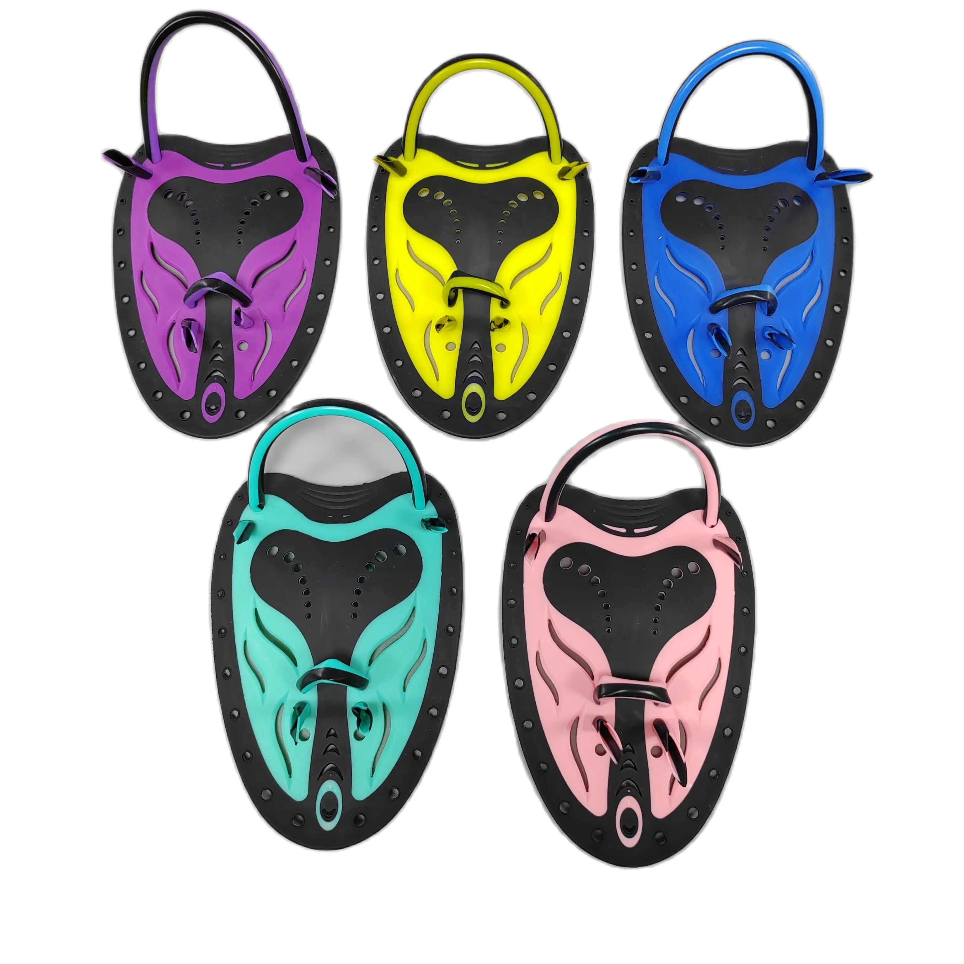 Adult Adjustable Silicone Hand Webbed Diving Gloves Fin Flipper Learn Train Gear Professional Swimming Paddle Frog Finger QYQ