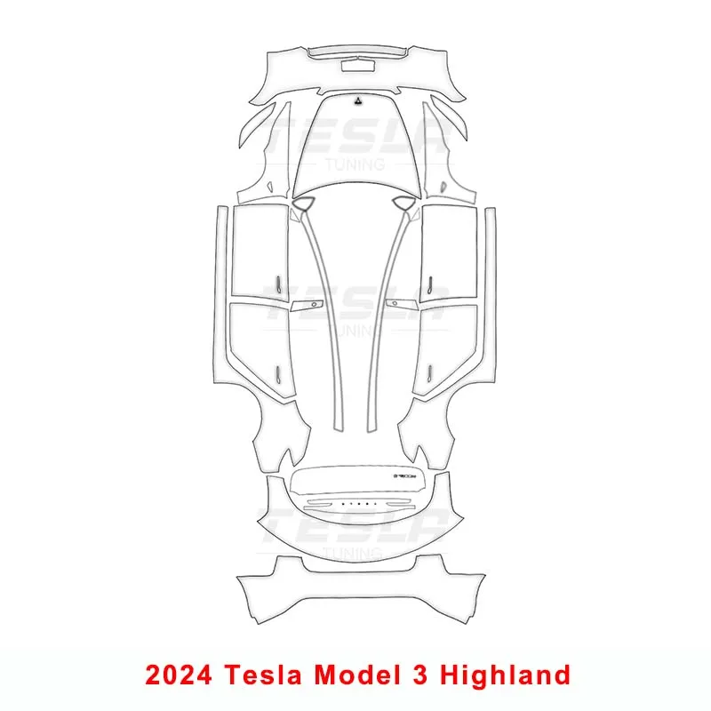  AOSKonology for 2020-2024 Tesla Model Y 6.5 Mil Thick Clear  Paint Protective Film Shields PPF(Model Y, 6.5 Mil) : Automotive