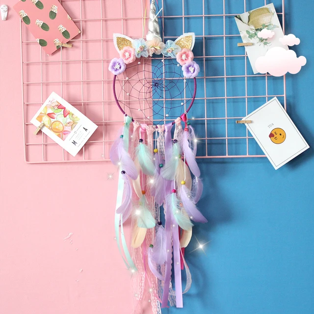 Fashion DIY Dream Catcher Kit Feather Accessory Blue 4 Colors Fun