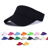 Summer Sun Hats Men Women Cotton Adjustable Visor UV Protection Top Empty Solid Sport Tennis Golf Running Sunscreen Baseball Cap 1