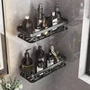 Wall-Mounted Wall Metal Shelf Narrow Wall Washing Thickeneded Bathroom Suction Cup Punch-Free Wall Toilet Toilet 5