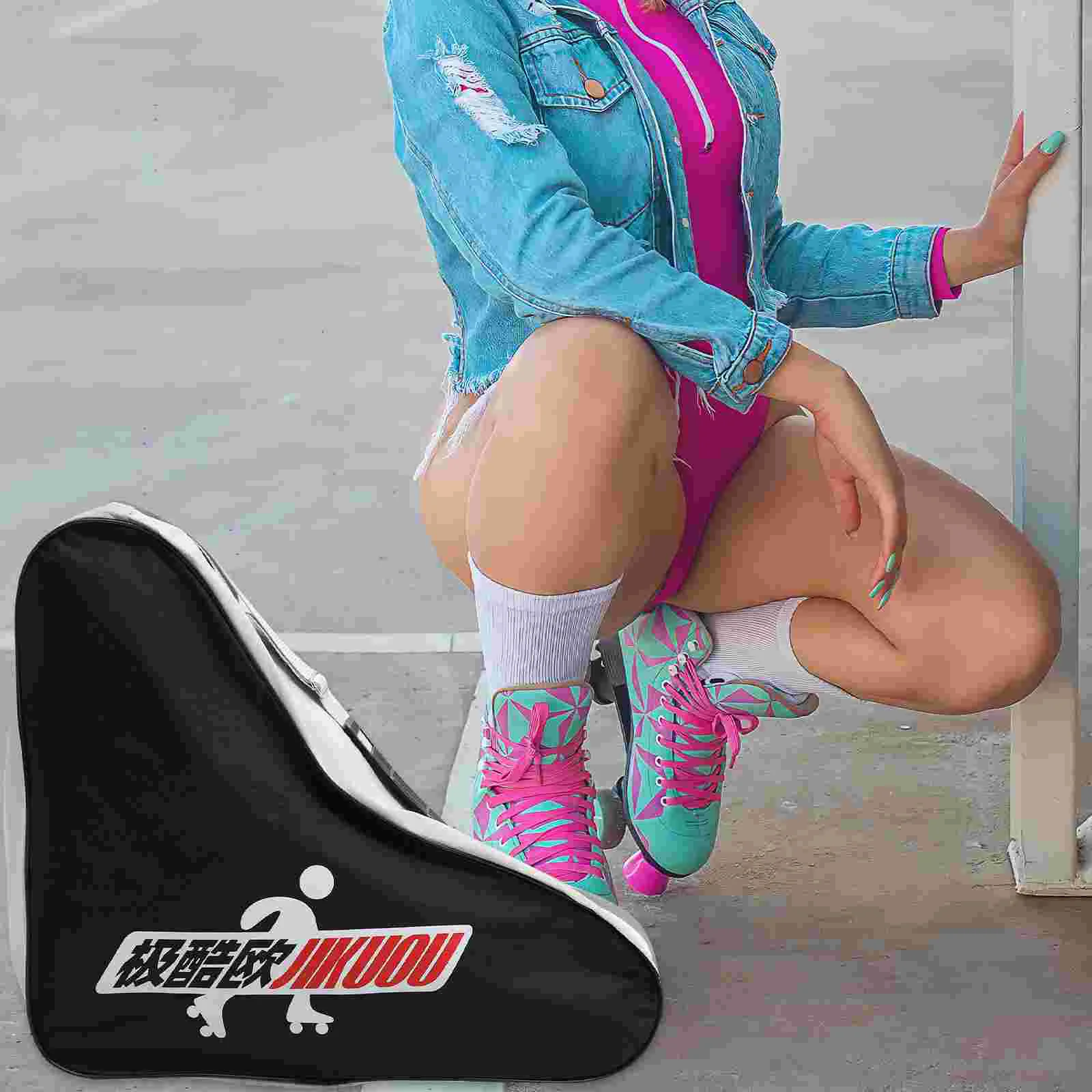 Roller Skating Bag Ice Ice Roller Ski Boot Bag Bag Storage Backpack Aldult Container Fabric Pouch for Child