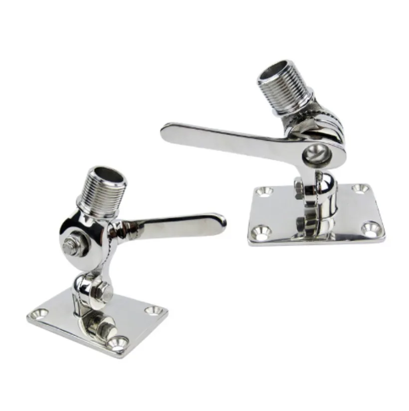 Marine vhf antenna Stainless Steel VHF Antenna Base Mount Adjustable Stanchion Base Mount Boat Accessories Marine 1PC