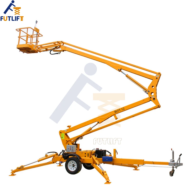 FT 18M All Terrain Articulated Boom Lift Aerial Work Platform Electric Hydraulic Telescoping Lift