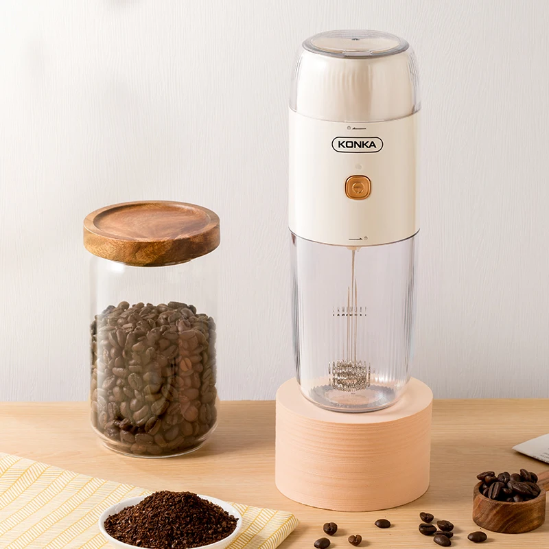 KONKA New Electronic Milk Frother For Making Latte Electric Conical Burr Coffee Mixer Coffee Bean Grinding For Home Kitchen 3