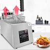 Electric fryer Commercial fully automatic lifting fryer 8L single cylinder intelligent timing fried chicken fillet French fries 5