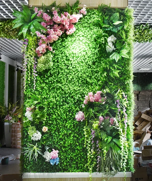 Pannello Prato Artificiale Verde 60x40 Cm - Decor Parete Per Interni Ed Esterni, Matrimoni, Casa - Foto 2