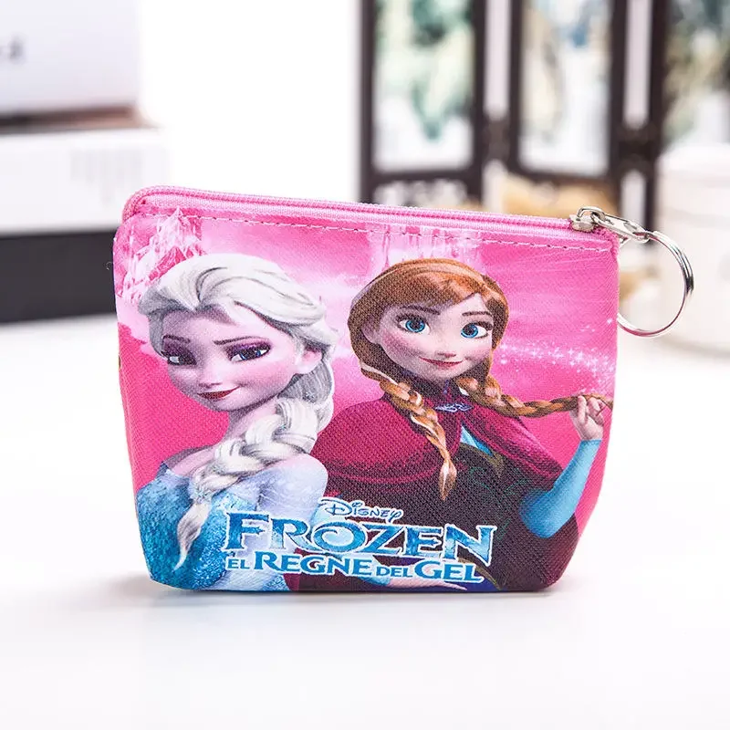 Disney Princess Girl Coin Purse frozen elsa Anna women girls Elliptical Key Coin Purse Cartoon Money Bag wallet coin purse coin wallet