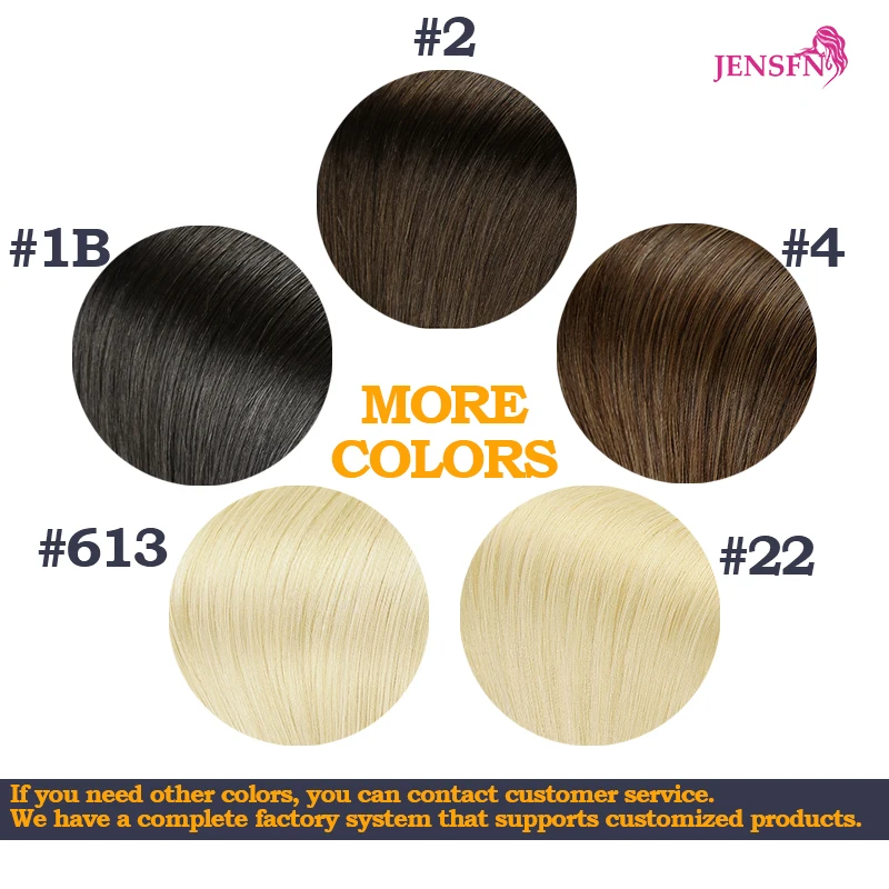 JENSFN Mini Tape In Hair Extensions Remy Natural Human Hair Brown blonde 613 Straight Seamless Tape Ins For Salon human hair extensions hair extensions