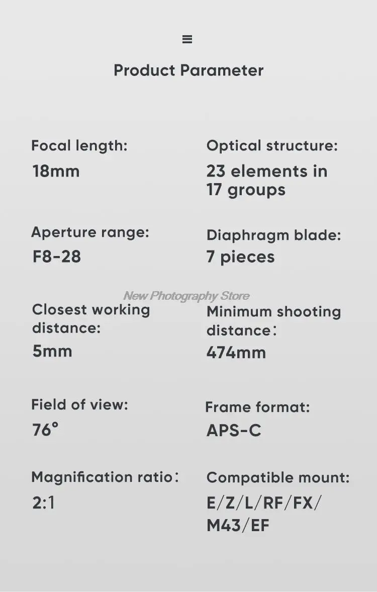 AstrHori 18mm F8