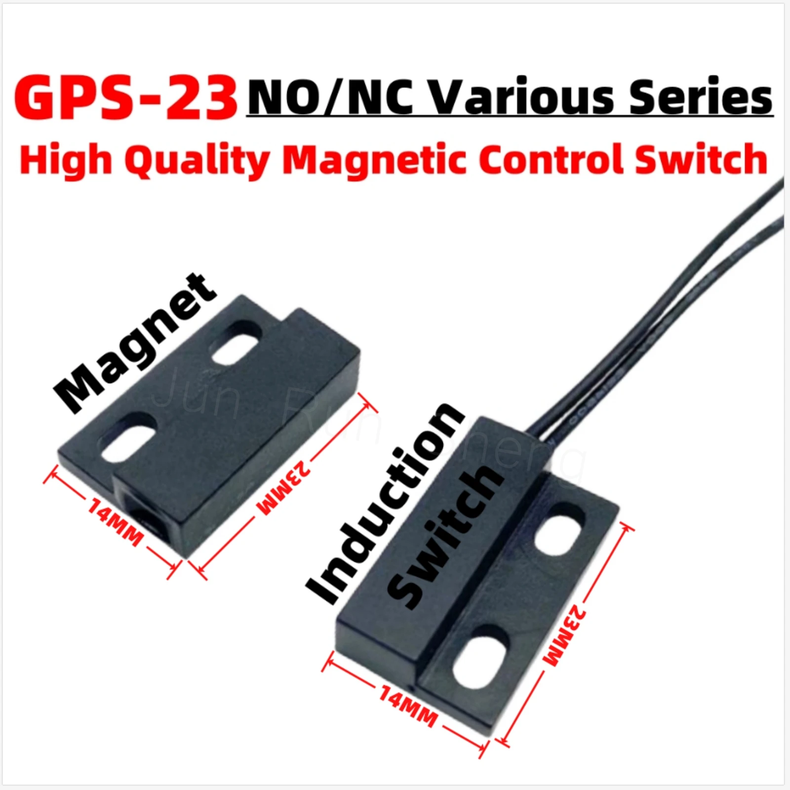 Magnetic Control Reed Switch Sensor Reed Switch GPS-23 Normally Open GPS-23B Normally Closed NO/NC Type 14*23MM With Magnetic Spring Switch Proximity Control
