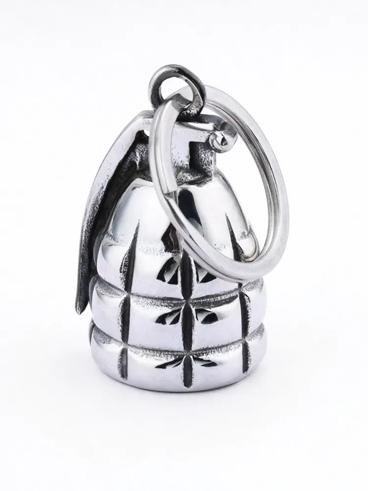 Lion King Pendant and Keychain with Uniquely Carved Bell - Retro Design
