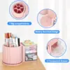 Rotating Office Desk Organizers and Accessories with 2 Drawer, Pencil Holder for Desk, Office Home Art Supplies 4