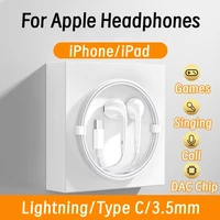 For Apple iPhone 16 15 14 13 12 11 Pro In-ear Bluetooth Wired Headphones Type-C 3.5mm Earphones For Samsung Xiaomi ipad Tablet 1
