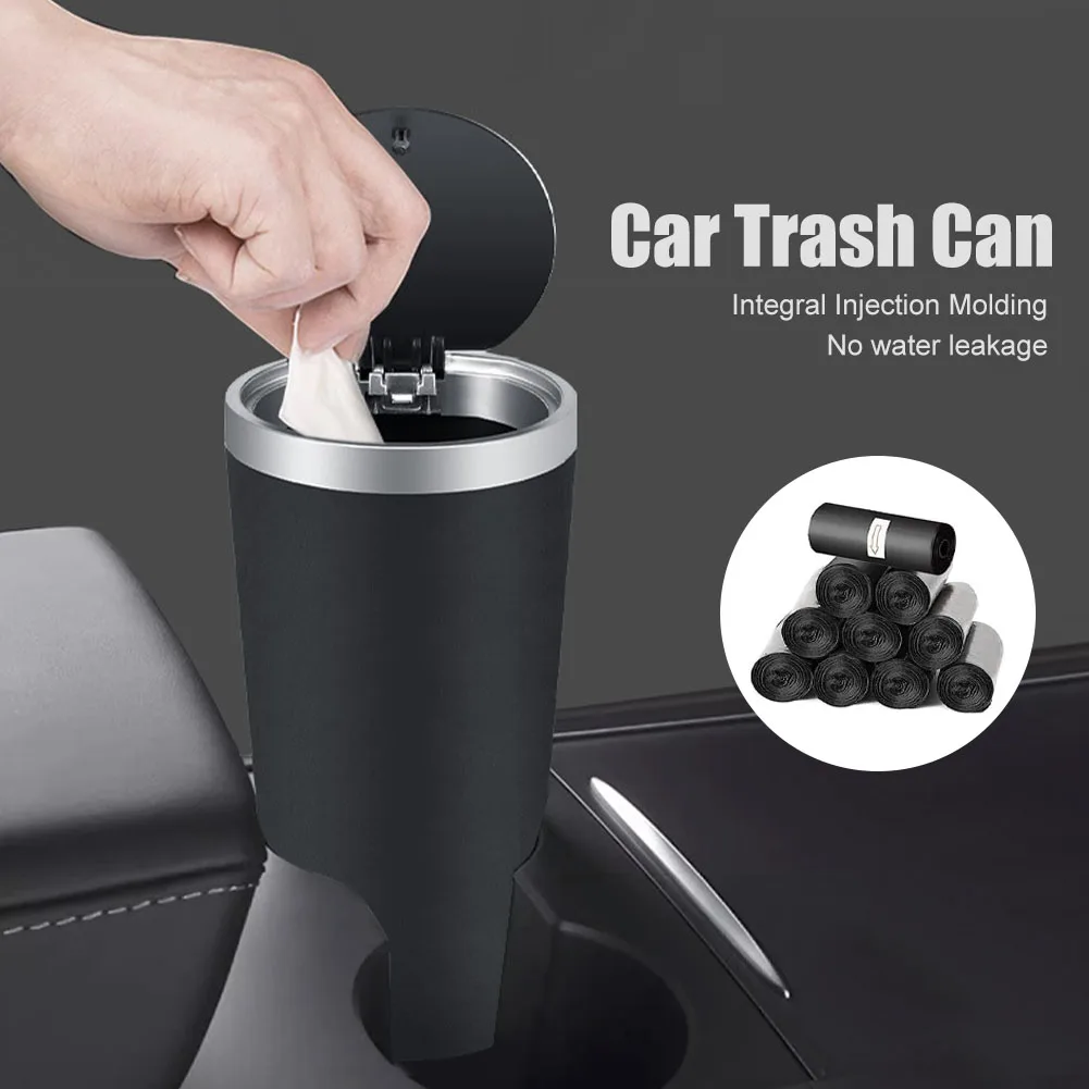 

Car Cup Holder Can Trash Automotive Odor Blocking Garbage Bin Portable Auto Mini Trash Can With Lid Sedans SUV Trucks