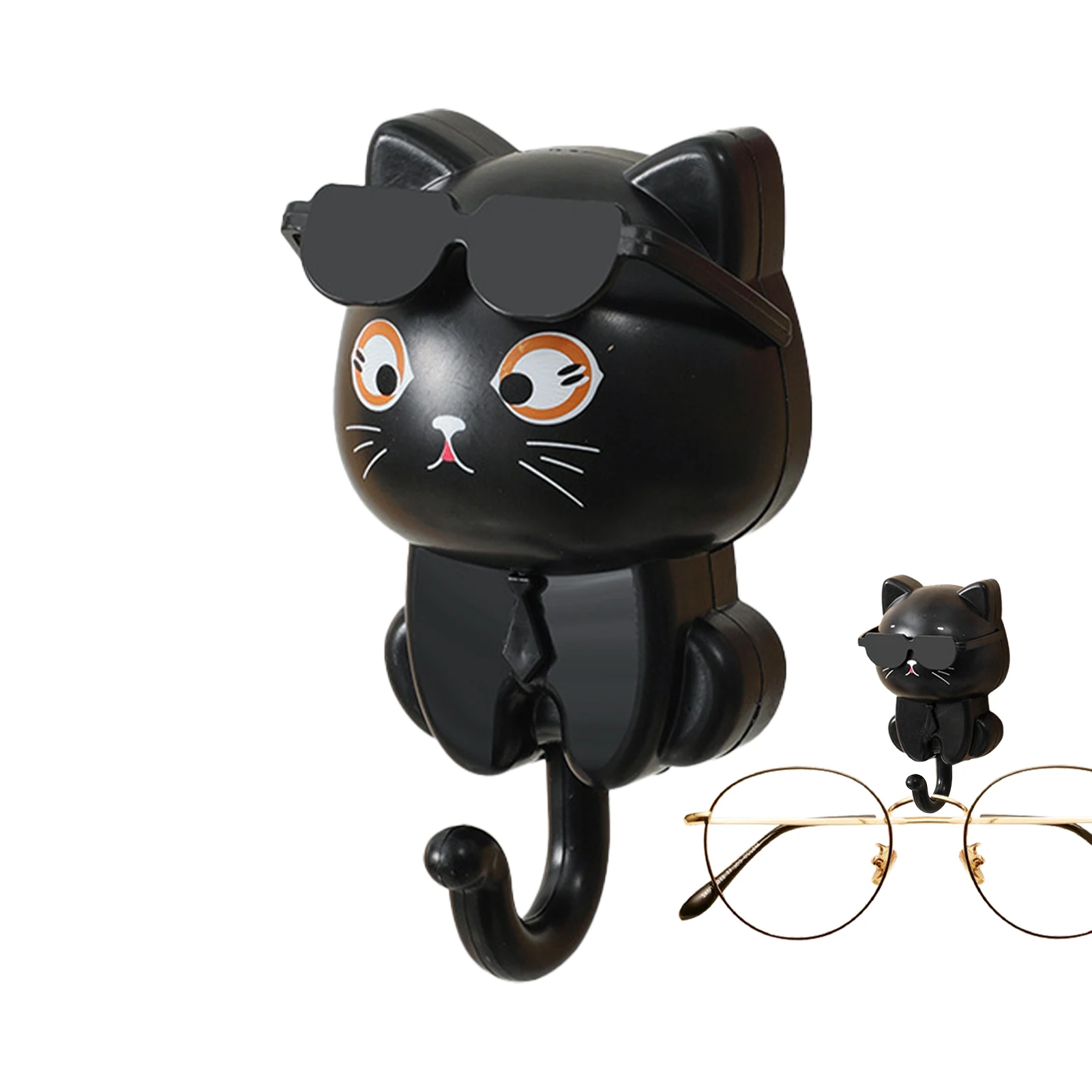 Cartoon Cat Hook Self Adhesive Dormitory Bedroom Door Hangers Hooks Key Umbrella Towel Cap Coat Rack Wall Decoration Rack 5