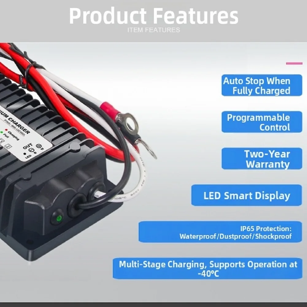 DC-DC 배터리 충전기 10V-36V 입력, 14.6V 30A 출력, IP65 방진 방..