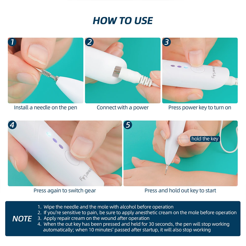 Foreverlily USB Mini Laser Pen Dark Spot Skin Mole Removal Machine Skin Tag Wart Freckle Tattoo Remover Plasma Pen Care laser pointer,skin tag remover,laser plasma pen