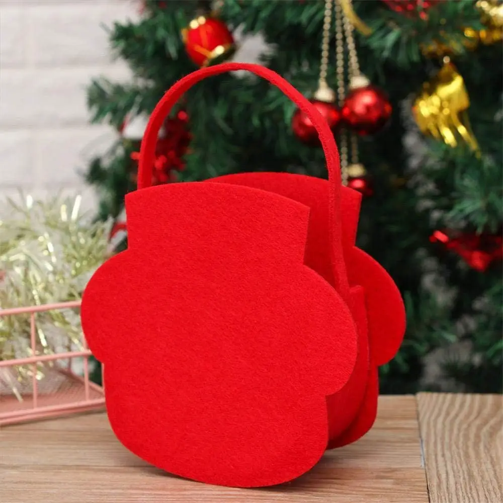 1/3/5/10PCS Merry Christmas Gift Bags Retro Santa Claus candy Felt Bags  Xmas Party Favor Bags DIY Christmas Eve apple bags