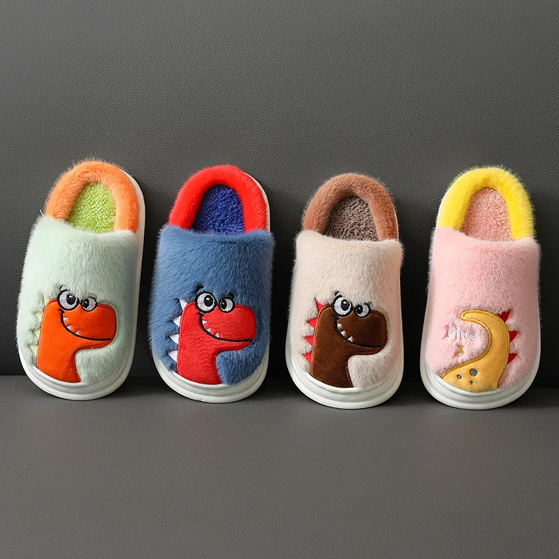 Cute Dinosaur Slipper Children Cute Cartoon Cheap Sandal For Child Winter Boys Slippers Baby