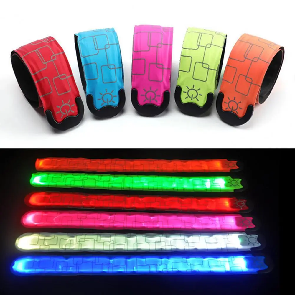 Reflective Arm Bands Reflective Safety Light LED Bracelet Night Safety High Brightness Flashing Outdoor Sports Running