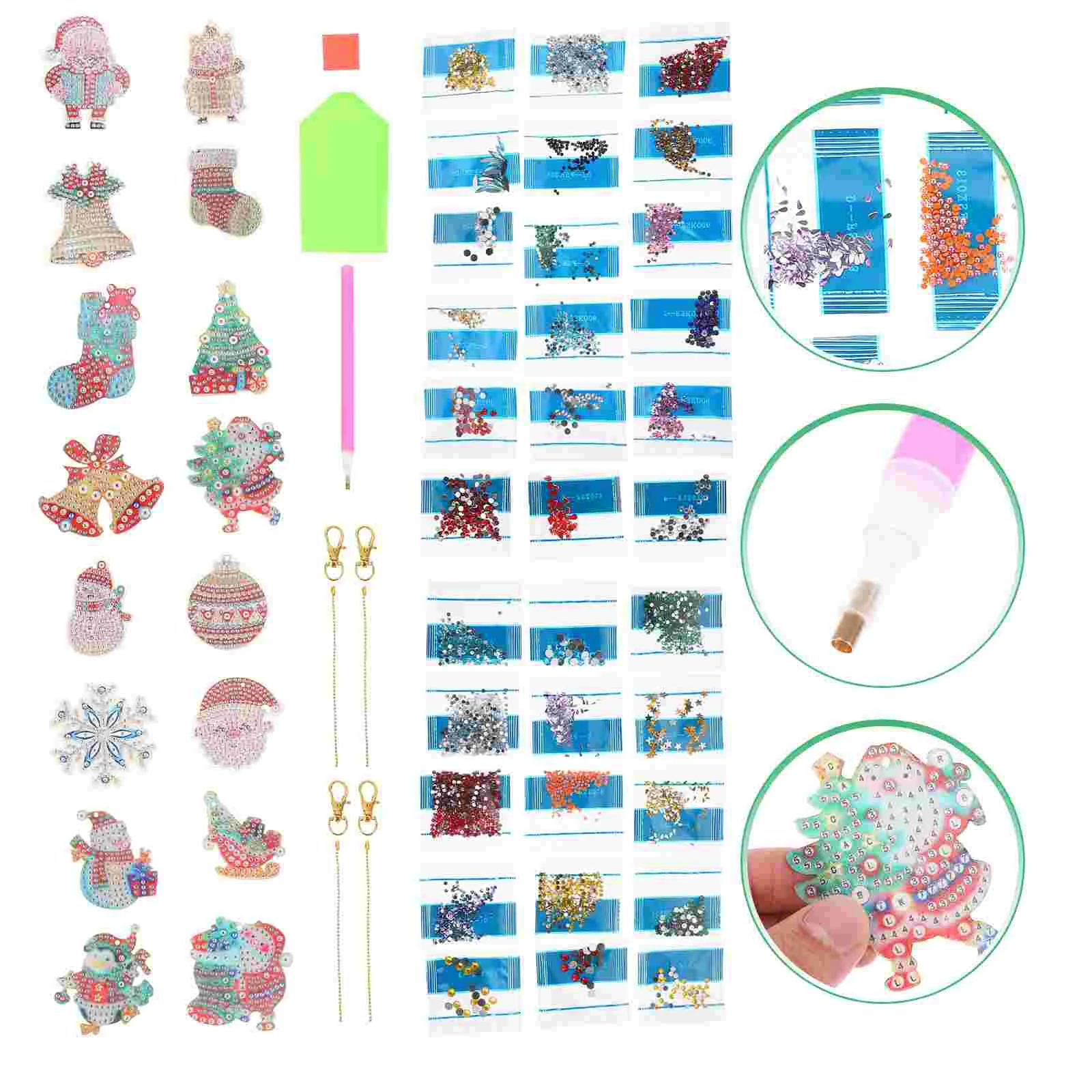 

Keychain DIY Pendant Bag Hanging Decor Acrylic Handicrafts Ring Materials