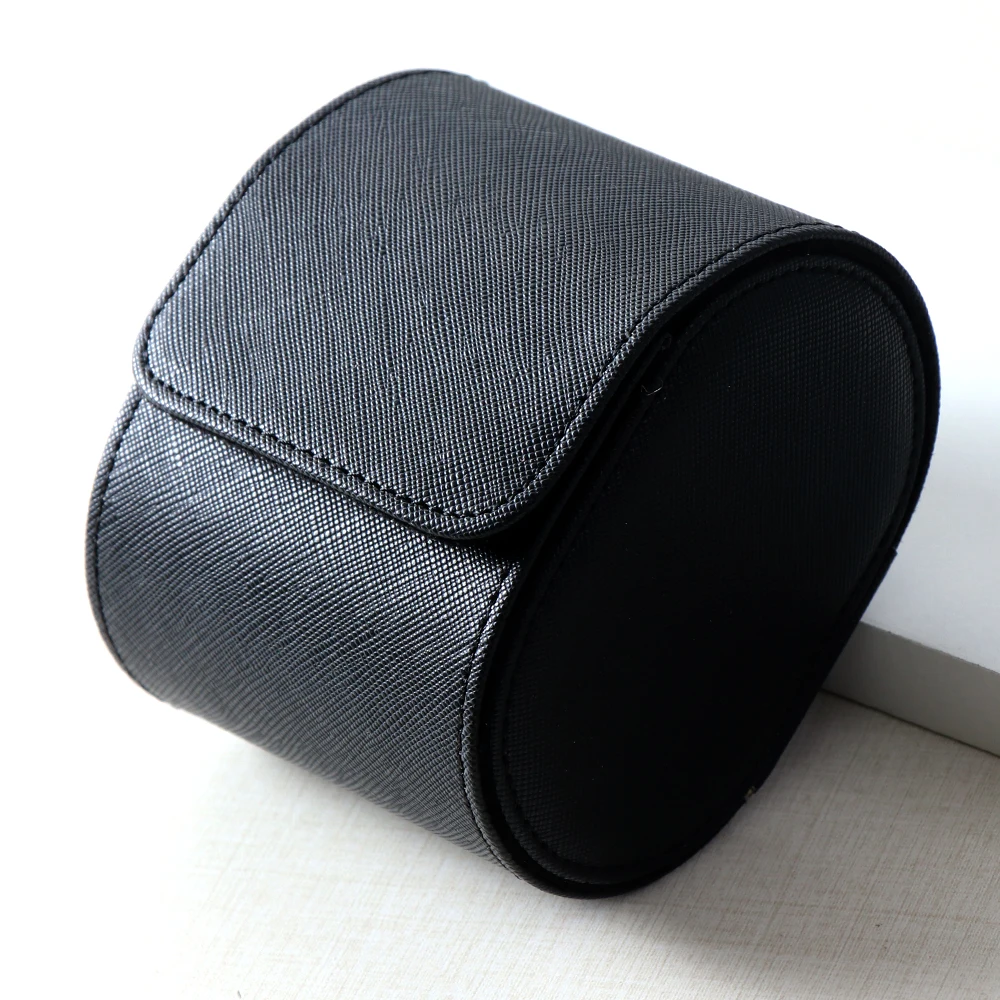 Black Brown Leather Material 1 slot Watch Box High Quality Luxury Watch Packaging Box Gift Packaging