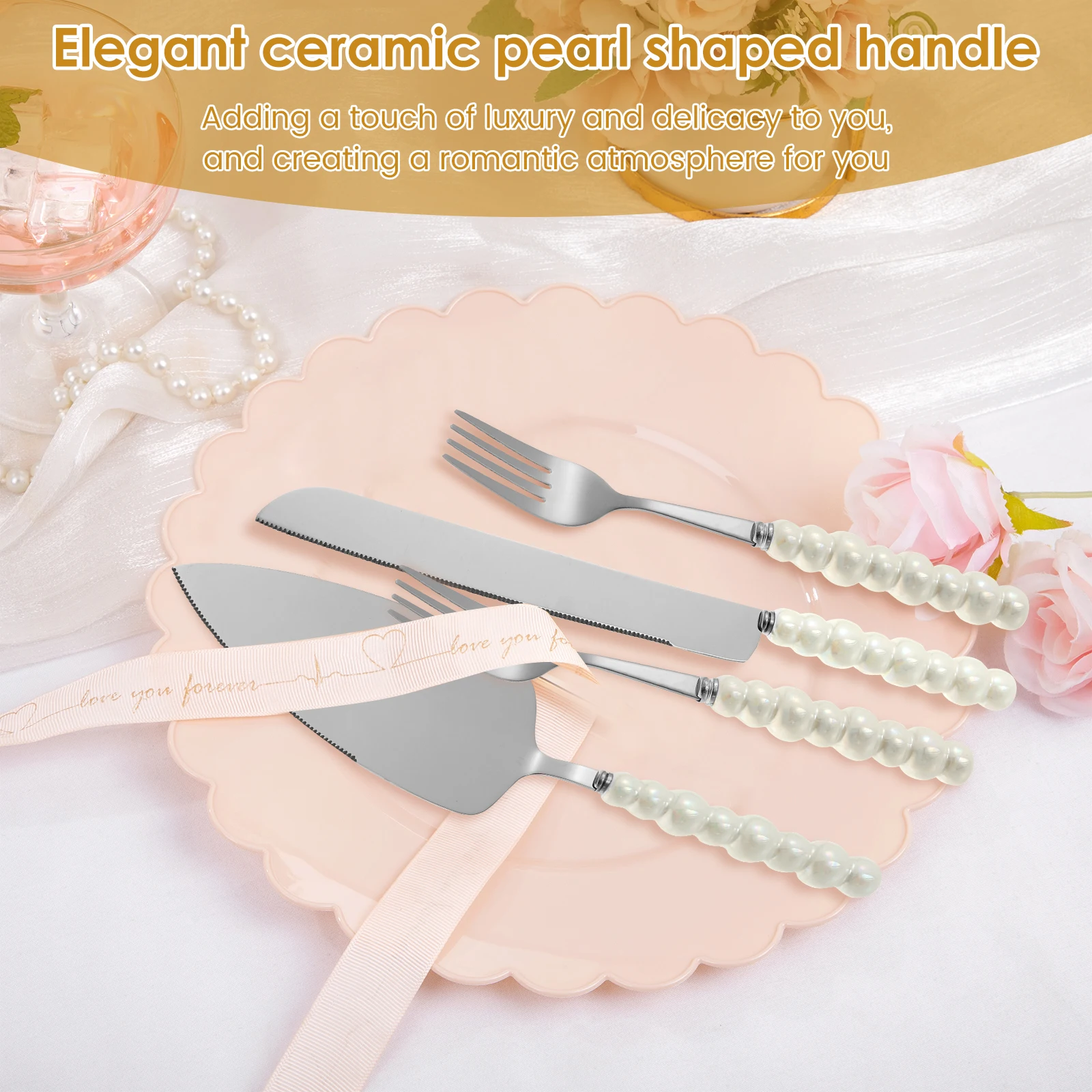 Cake Shovel Set Stainless Steel Cake Cutter and Pie Spatula Set Efficient Cake Cutting for Wedding Birthday Anniversaries Party