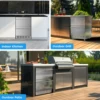 15 inch / 24 inch / 30 inch Beverage Refrigerator Stainless Steel Under Counter Beer Beverage Fridge Indoor/Outdoor Beer Cooler 6
