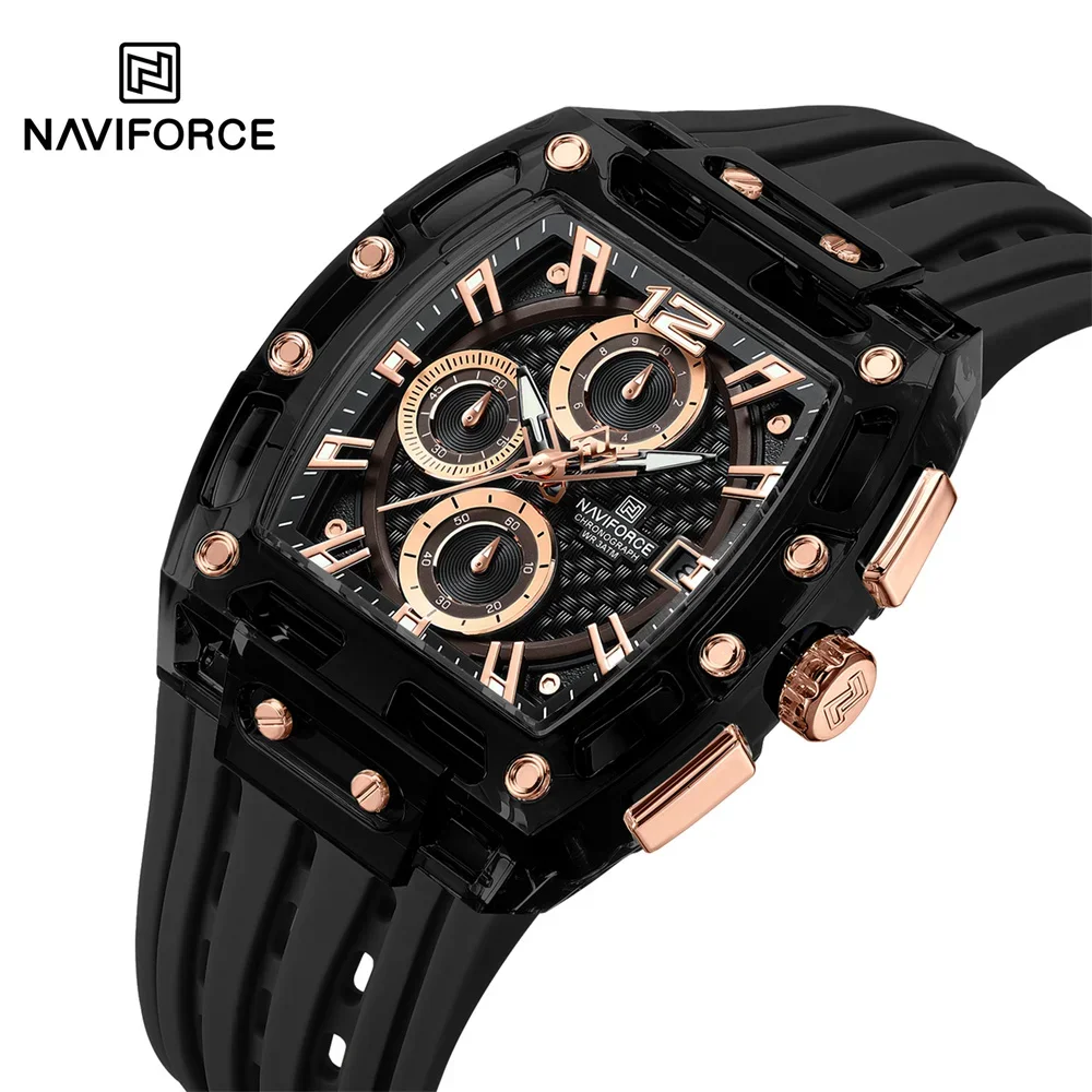 NAVIFORCE NF 7105 Men Watch Sport Top Brand Luxury Military Chronograph ...