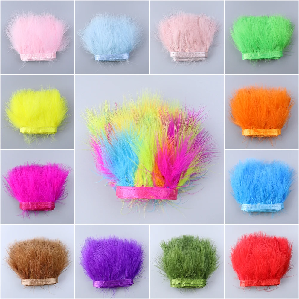 

10Meters Marabou Turkey Feather Trims Natural 8-10 CM Rooster Decor Ribbon for Wedding Party Dress Clothing Accessory Decoration