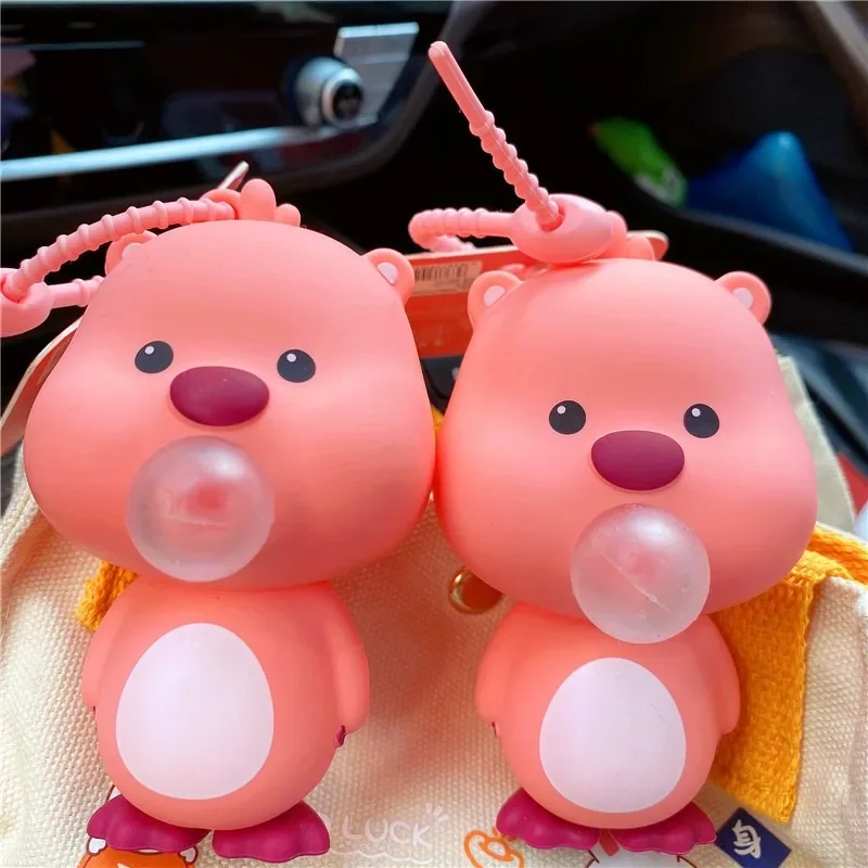Spit Blowing Bubbles Pinch Pinch Music Keychain Female Ruby Doll Pendant Schoolbag Pendant Ornaments