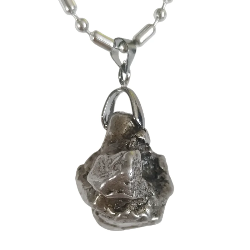 Campo Del Cielo Ciondolo Meteorite Di Ferro Argentino Collana Di Meteorite Di Ferro Artigianato Di Campioni Di Meteorite Di Ferro Naturale