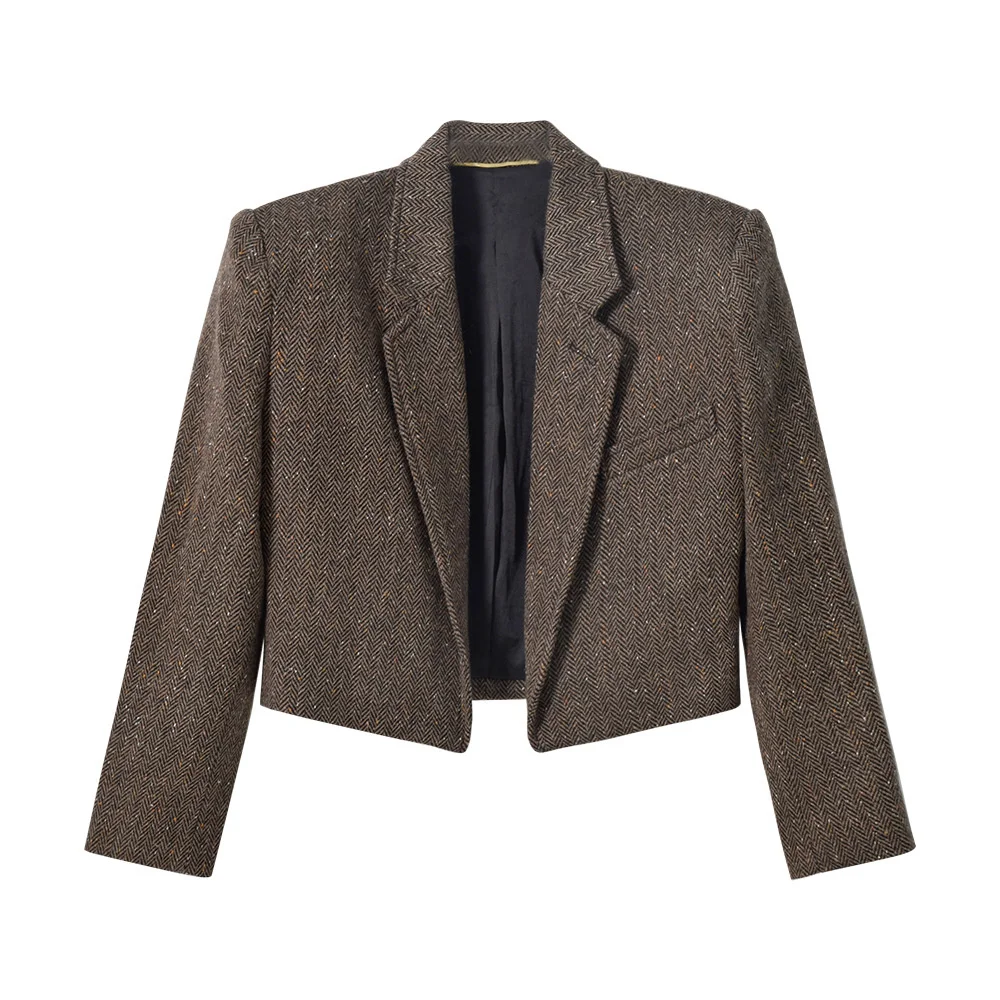 

New Autumn 22 European Early Style Long Sleeve Women Casual Blazer Jacket Lady suit coat Short blazer coat suit