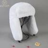 2025 Winter Russian Man Woman White Skin False Rex Rabbit Fur Hats Luxury False Rex Rabbit Fur Cap Unisex False Fur Bomber Hat 1