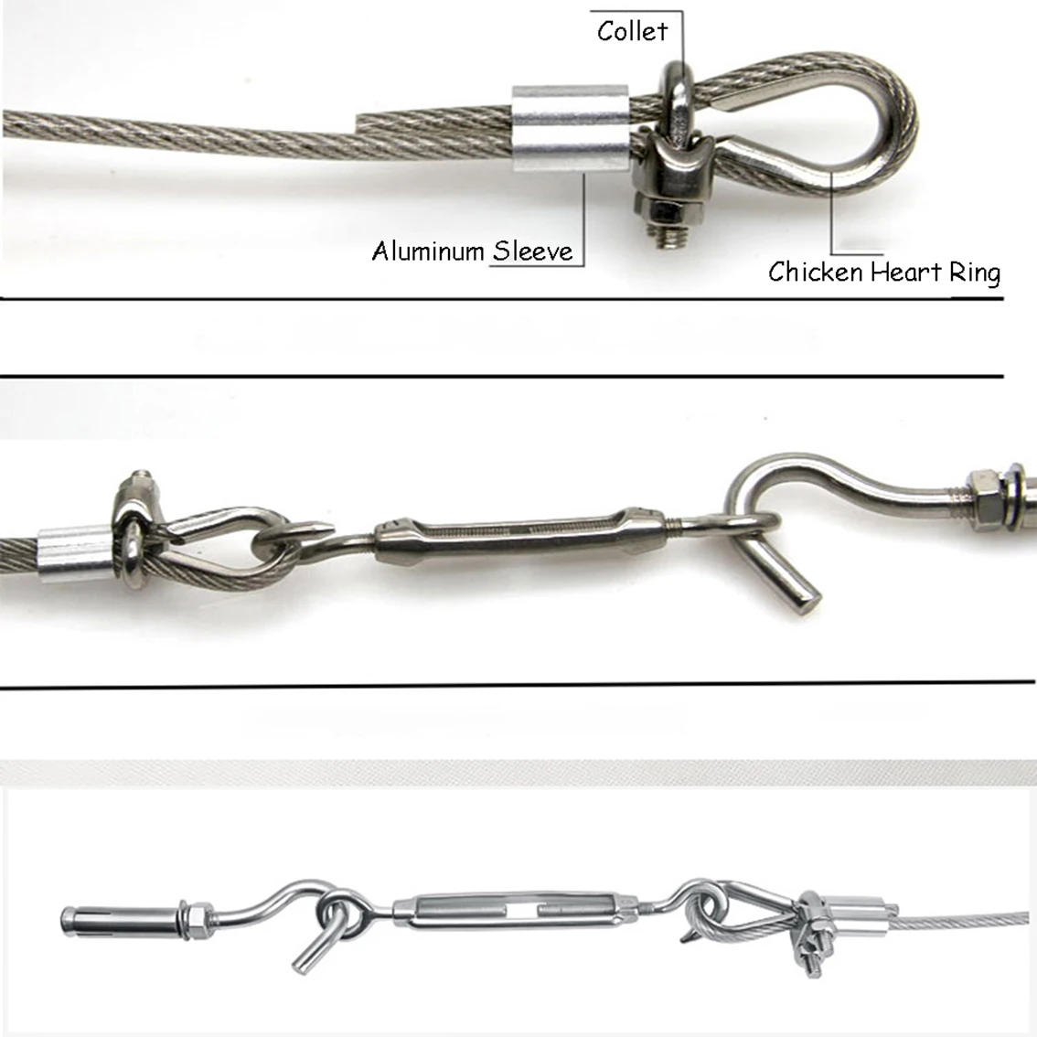 304 Stainless Steel Plastic Coated Soft Steel Wire Rope Lifting Wire Rope With A Diameter Of 4/5mm And A Length Of 2-30 Meters