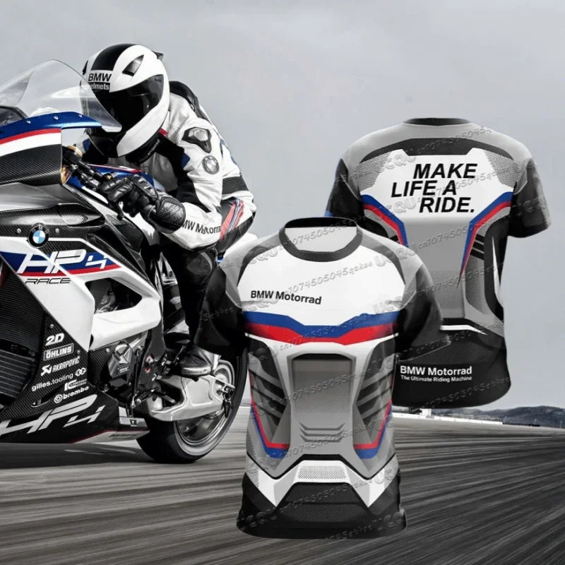 BMW Motorrad Jerseys 어드벤처 라이딩 스포츠 여행 TShirt 오토바이 레이싱 팀 통기성 여름 빠른 건조 유니섹스 티