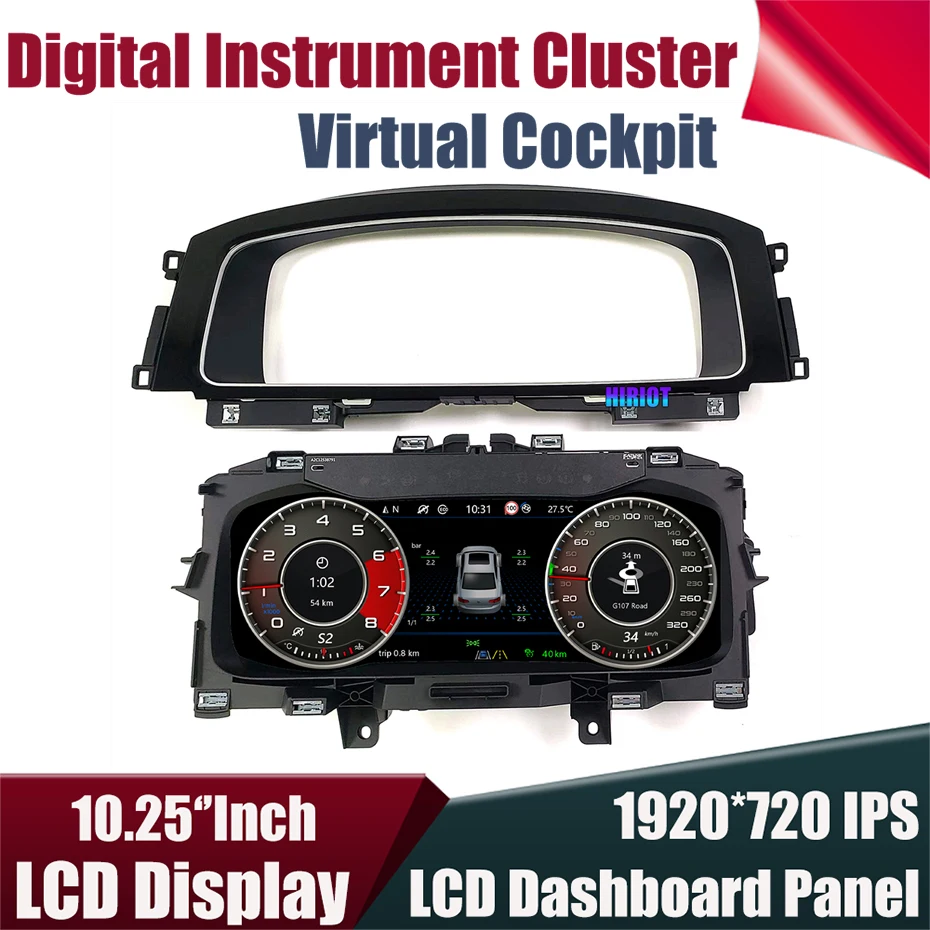 

12.3''Digital Virtual Cockpit Instrument Cluster For VW Golf 6 7 MK7 MK6 Passat B7 B8 CC Tiguan Scirocco Jetta Dashboard Panel