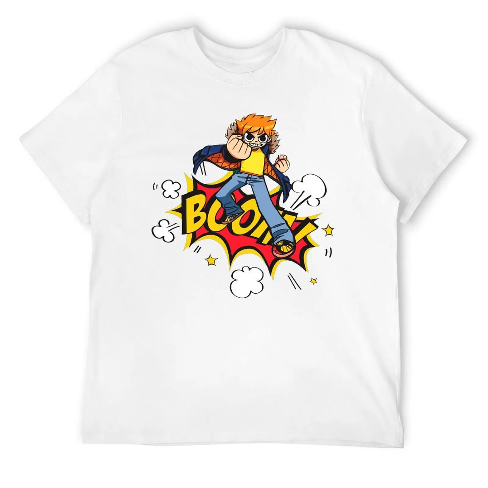 Scott Pilgrim Boom (Scott Pilgrim Vs Th Harajuku T-Shirt Sport Tshirt Classic Funny Vintag Leisure Usa Size