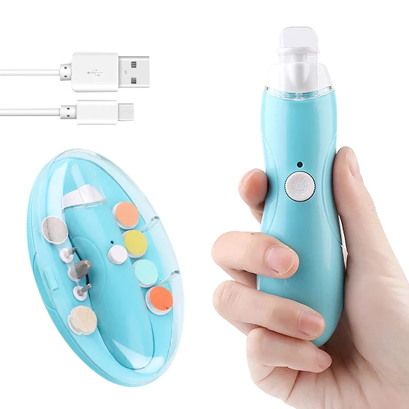 Electric Baby Nail Trimmer USB Charging Kids Infant Baby Cutter Nail Care Trimmer Manicure Clipper Scissors