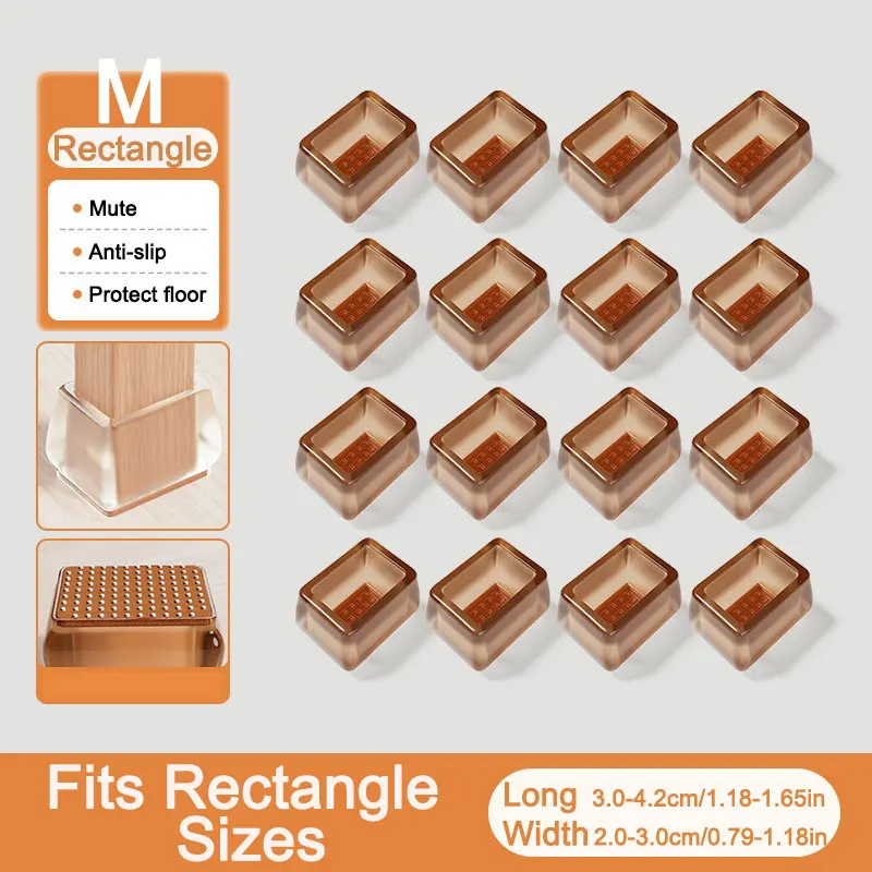 Silicone Furniture Leg Protectors with Felt Pads - Floor-Safe Chair and Table Foot Covers (24/4 Pack)