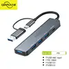 USB C Docking Station Hybid 2 in 1 A and C uplink  USB3.0  PD 100W Mobile phone tablet computer  type-c HUB iPhone 15 Macbook 3